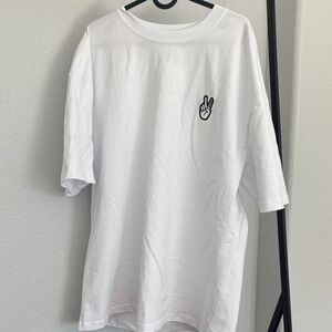 White Peace Sign T-Shirt